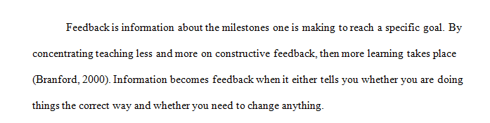 Identify effective and ineffective forms of feedback.