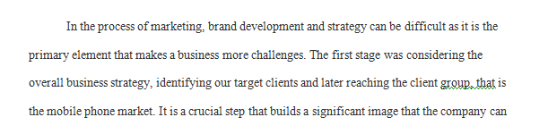 Identify in one sentence your overall branding strategy or brand image you want to achieve in the mind of your target segment.