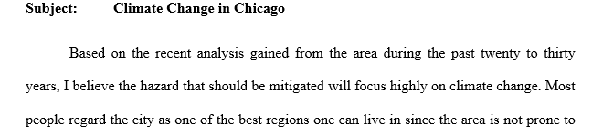 In this assignment you will write an executive brief and strategy memo that identifies a mitigation project for your selected community.