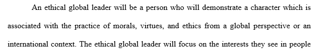 Introduction to what it means to be an ethical global leader and a specific goal you have regarding global interconnectedness.