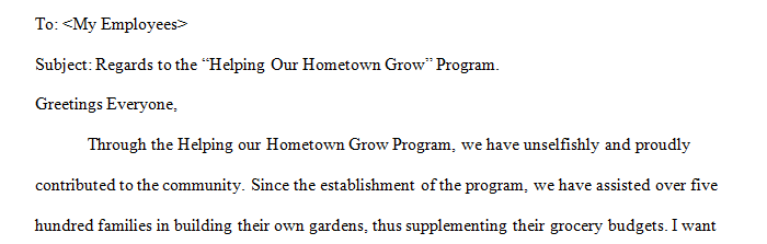 Making Routing Negative Announcements (Helping Our Hometown Grow program).