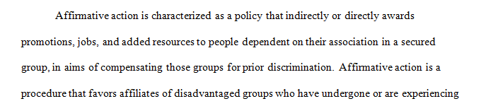 One of the most controversial methods of ending job discrimination is through the concept of affirmative action