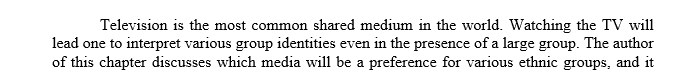 Please write a 4-5 paragraph essay (APA style - single spaced) on the chapter. Describe the author’s research in detail