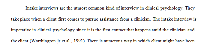 Post an explanation of ways the clients may have been demonstrating depression or suicidal ideation during the intake interview.