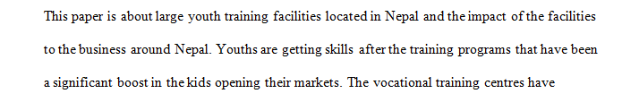 Read the paper titled as “Does Vocational Training Improve Business Practices Among Individual Microenterprises