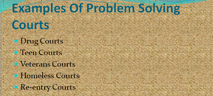 Search the library and the Internet and research a problem solving court 