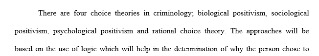 Think about the following questions: Do rational people commit crimes? Do they choose to commit a crime? Are they intelligent?