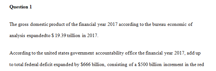 Using only websites ending in .gov, report the current GDP, the current Federal deficit