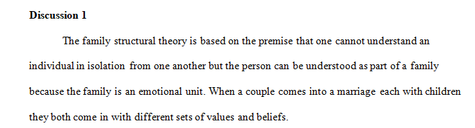 Using the family structural theory (see the textbook as a model) how can families created following second marriages learn to function as one