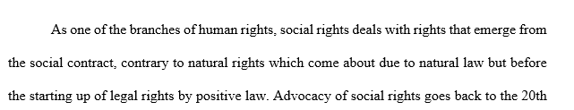 What are social rights? When did they become important? Why?