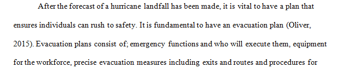 What do you think your primary responsibility would be if a Category 4 hurricane had been forecasted to make landfall within 60 hours