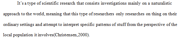 What is qualitative research Describe and give some examples.