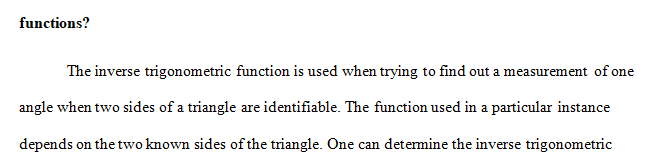 Why do we need to restrict the domain when we talk about inverse trigonometric functions