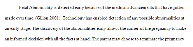 Write a 750-1000 word analysis of Case Study: Fetal Abnormality.