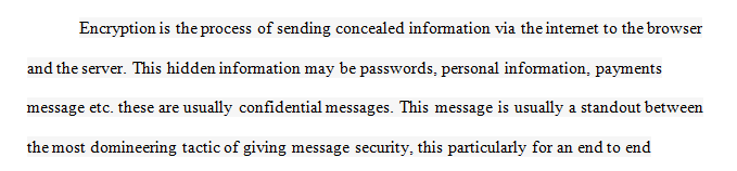 Write up on Encryption and Decryption