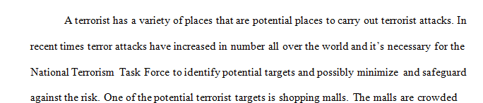 You are an analyst for the National Joint Terrorism Task Force and you have been asked by the special agent in charge to profile potential terrorists