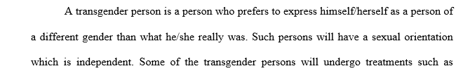 its a (5) page argument essay about transgenders and the main topic to the essay is the murder case of Dee Whigham a trans. who was 