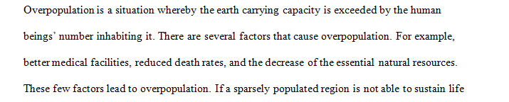 3 page research paper on world’s overpopulation