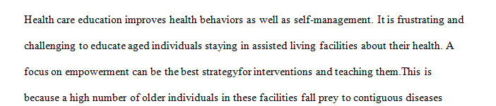 An increasing number of geriatric patients live in assisted living facilities