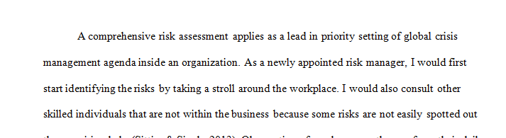 Assume that you are the newly appointed risk manager for a medical facility.