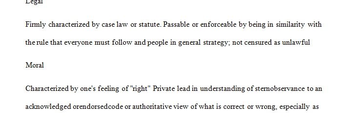 Briefly define and discuss the “Legal-Moral-Ethical-Virtuous” spheres presented on “A Decision Making Matrix.”