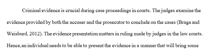 Criminal Evidence and the strategies and techniques utilized by criminals to commit crimes are constantly changing.