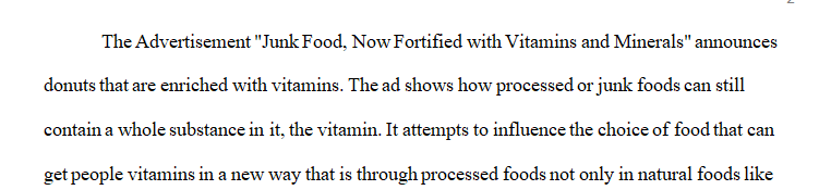 Critically evaluate a food- or nutrition-related advertisement.