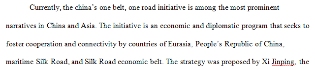 Discuss potential political and economic consequences of China’s One Belt, One Road policy.