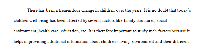 Discussion Board Topic: Indicators, Trends and Concerns