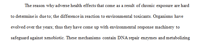 Discussion Topic 1 Chronic Exposure to Environmental Toxicants