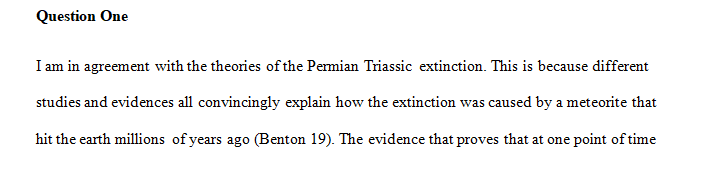 Do you agree or disagree with the theories about the Permian-Triassic extinction