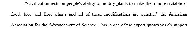 Genetically Modified Organisms (GMOs) Food and food Security and Food Safety related issue.