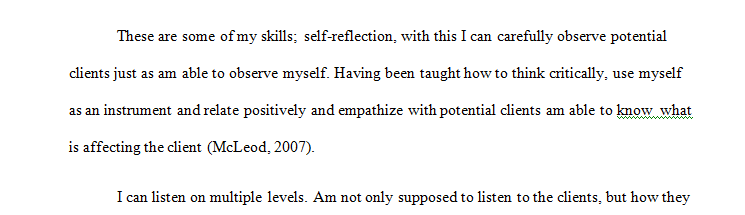 How will you continue to work on challenging yourself to maintain and move towards excellence in your counseling skills