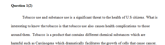 Identify and describe the negative health consequences of secondhand smoke exposure.