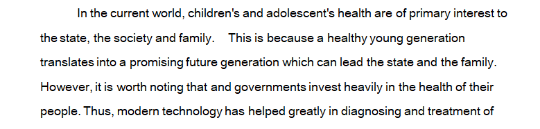 Identify and discuss major indicators of child and adolescents health status.