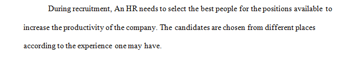 Imagine you are the HR manager at a company. You need to hire three (3) new people.