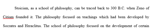 In a properly formatted Word document, write a research paper (two double-spaced pages) on Stoicism in the ancient world using Epictetus 