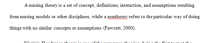 Locate one nursing theory and one non-nursing theory.