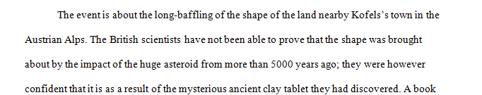 Mesopotamian Deep Impact! The Kofels site has long mystified geologists and historians alike.