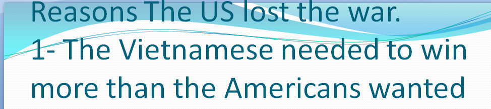 Why did the United States lose the Vietnam War