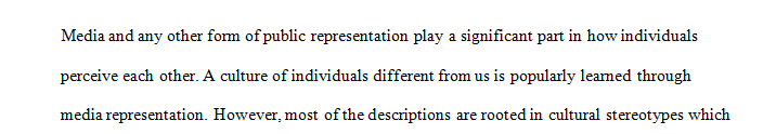 Representation of race in the media affects our perceptions of individuals.