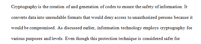 Research and discuss best practices use to mitigate some of the perceive problems with cryptology from your research in Information Technology.