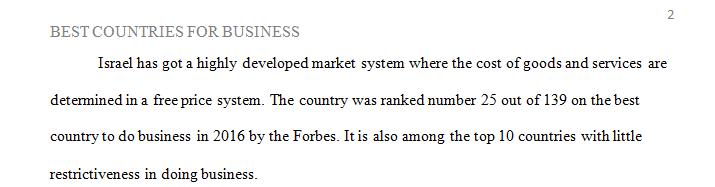 Some of the countries are ranked high on the Forbes’ list of countries for doing business