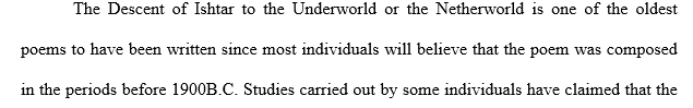 The goal of this essay is to point out key similarities and differences between the Mesopotamian myth