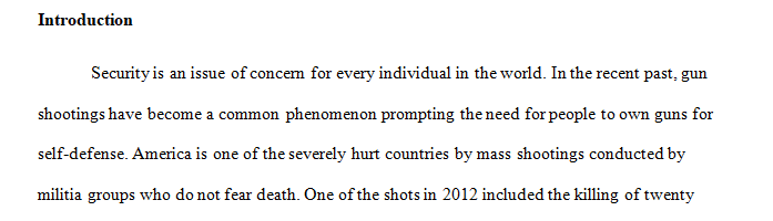 The majority of your review should be focused on your analysis of the journal article. In your formal report: ( Gun Control)