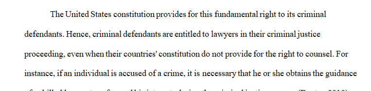 The right to counsel exists under the Sixth Amendment.