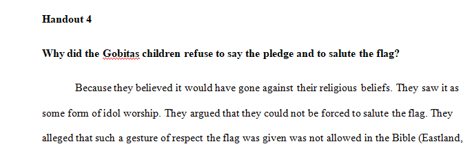 This next video clip discusses two cases regarding the Pledge of Allegiance as it would have been recited in the 1930s