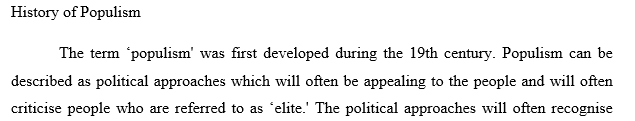 Topic of essay: How does populism affect the problem of justice in the contemporary world???