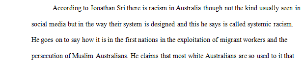 Watch TED Talk by Jonathan Sri on Systemic Racism in Australia/Great White Silence