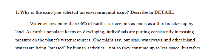 Watch the entire video and review the lecture Global Environmental Challenge